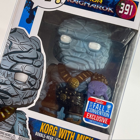 Marvel Thor Ragnarok Korg with Miek #391 Funko Pop! 2018 Limited Exclusive - Picture 7 of 7